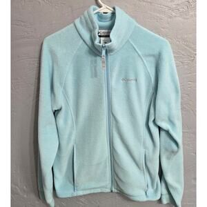 Columbia Light Blue Fleece Zip Up Jacket Youth Size 18/20